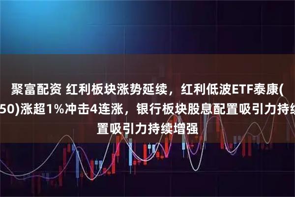 聚富配资 红利板块涨势延续，红利低波ETF泰康(560150)涨超1%冲击4连涨，银行板块股息配置吸引力持续增强