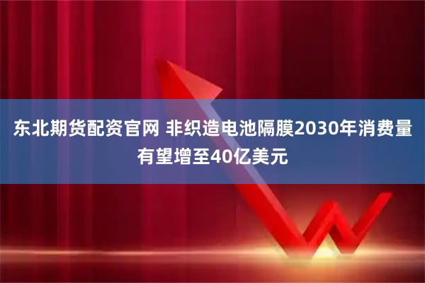 东北期货配资官网 非织造电池隔膜2030年消费量有望增至40亿美元